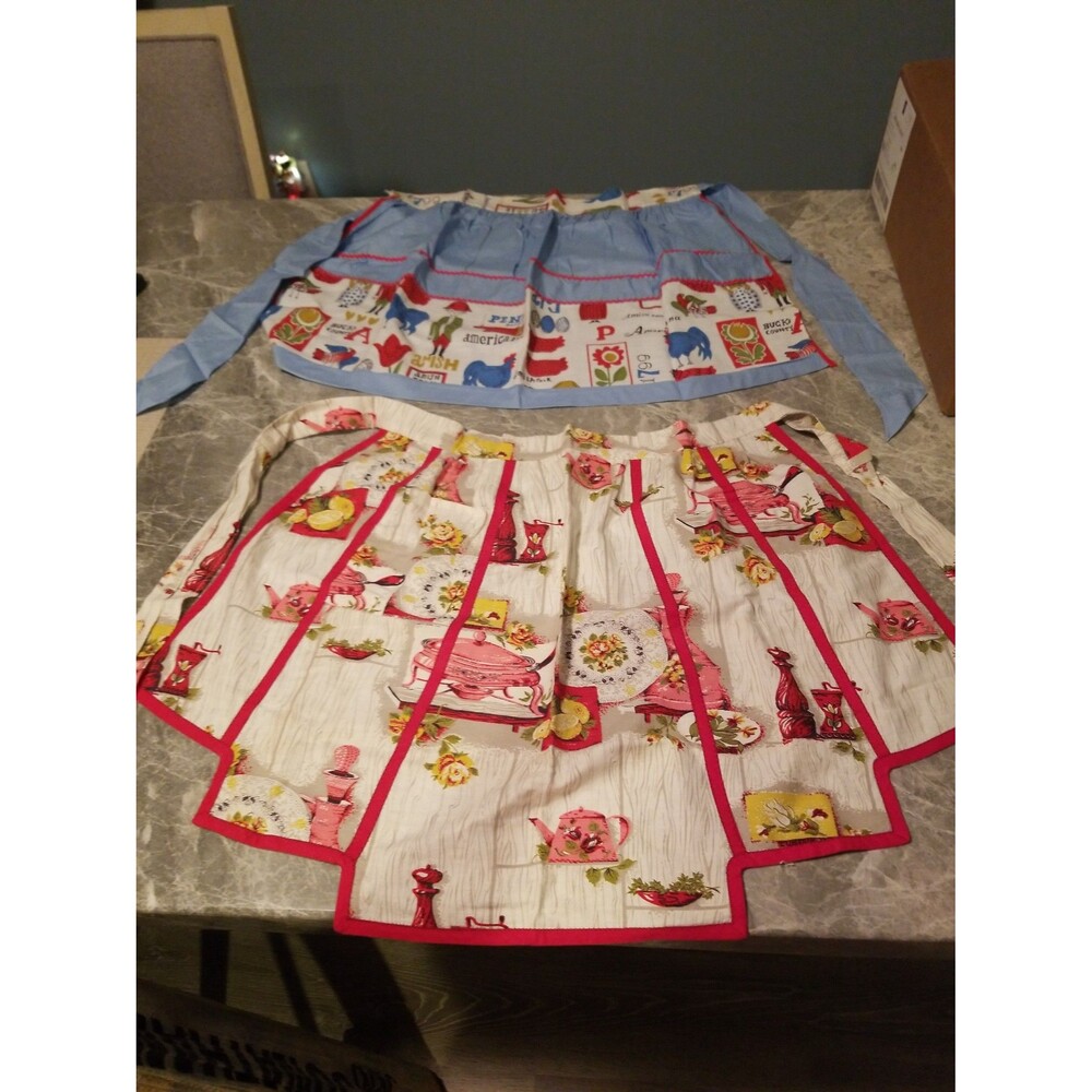 Pair of vintage kitchen aprons